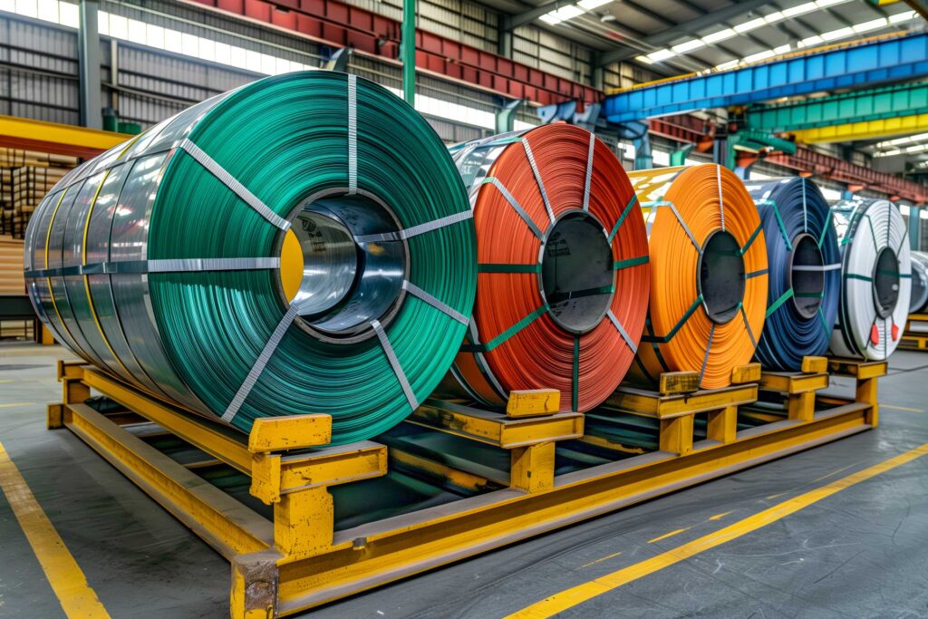 Aluminum coil painted